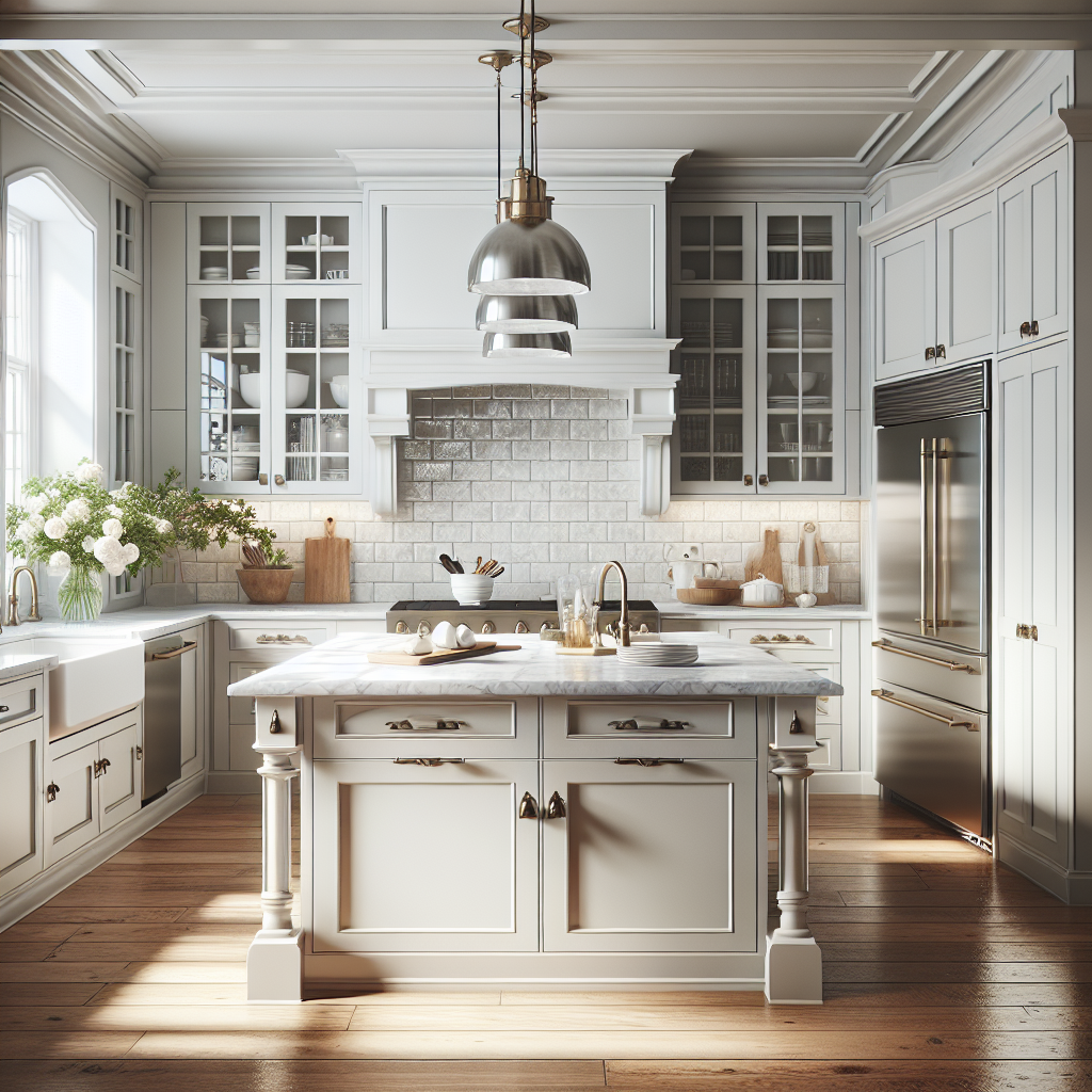 Realistic stock image of classic kitchen renovation